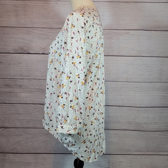 JANE And Delancy Floral Faux Wrap Blouse Multi Colored Size Medium - Picture 2 of 7